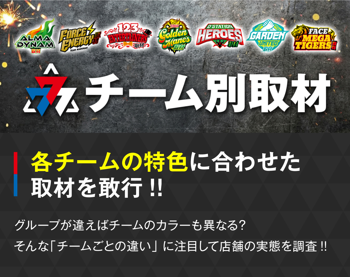 チーム別取材｜各チームの特色に合わせた取材を敢行